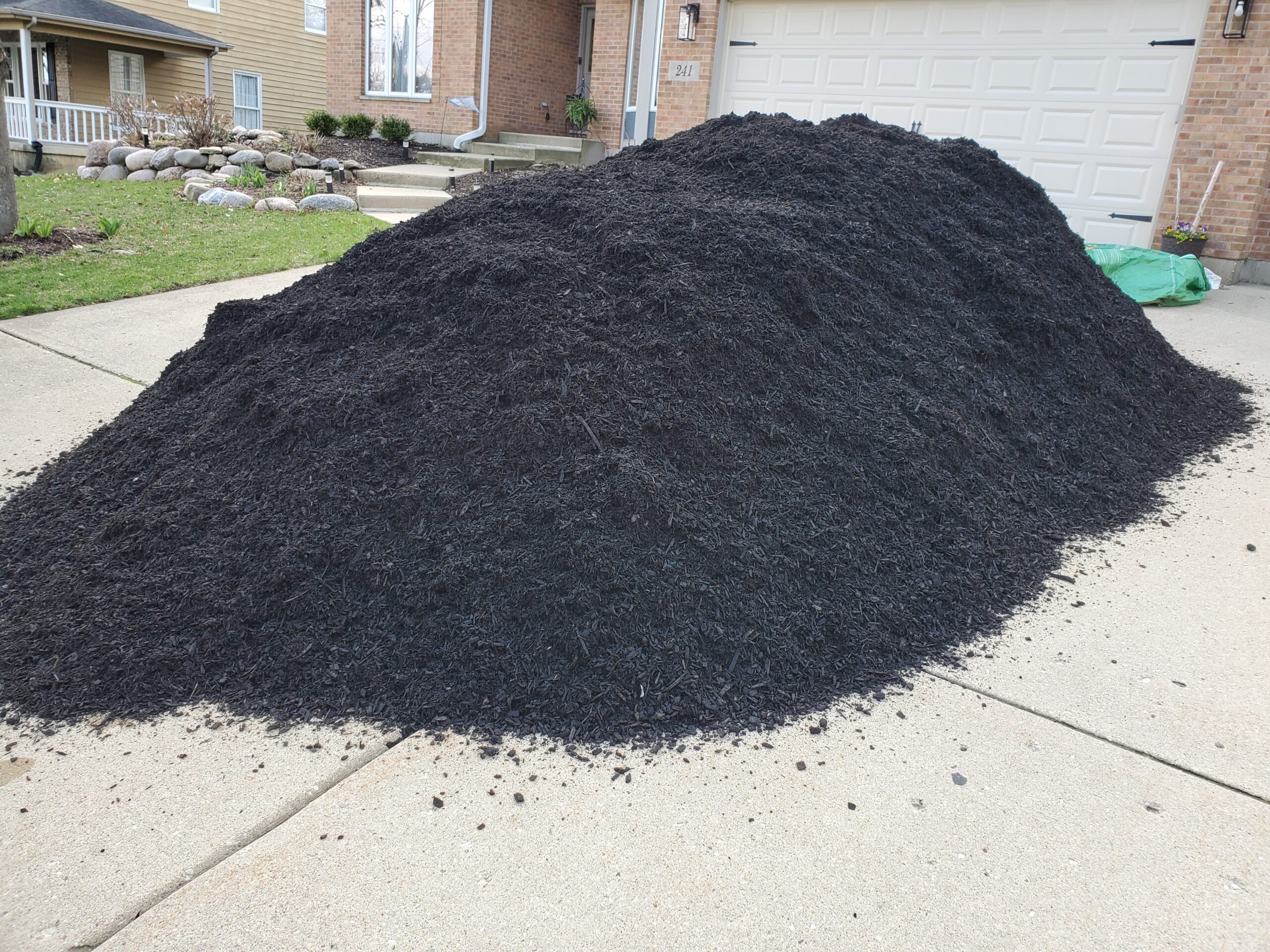 Image of Pile of black bark mulch